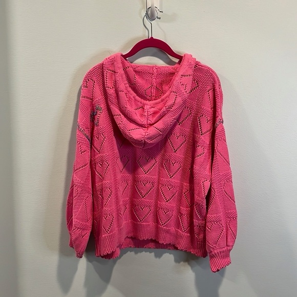 LoveShackFancy “Meara” heart hoodie sweater M - Picture 6 of 6